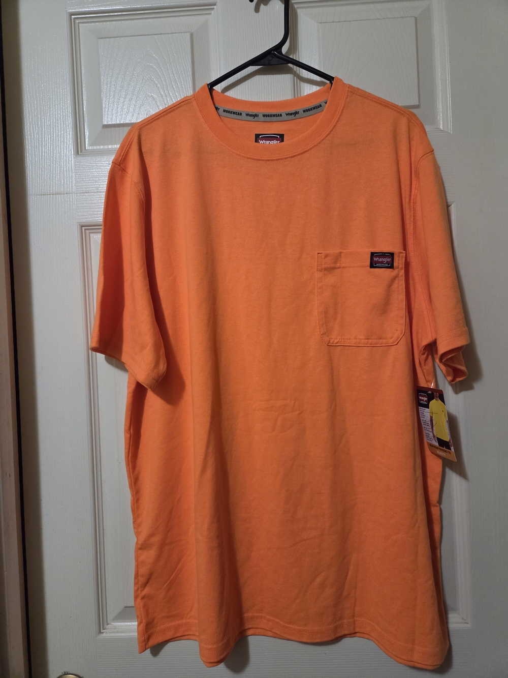 Wrangler Men’s Short-Sleeve Pocket T-Shirt — Orange
